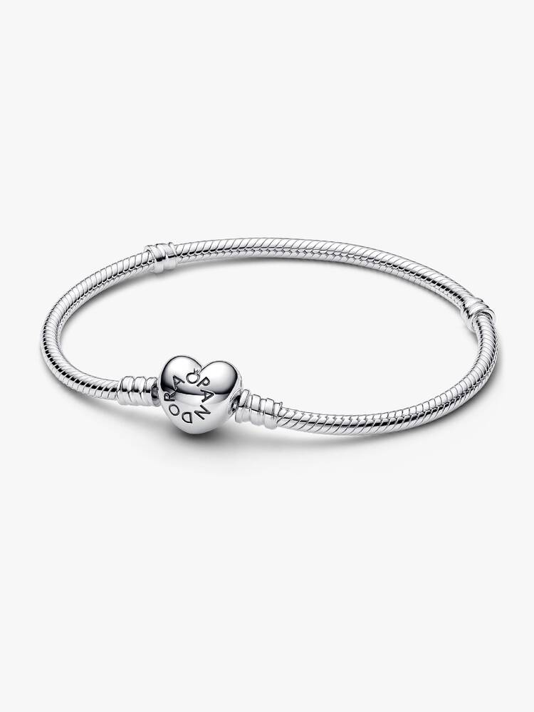 Pulsera cadena de serpiente con broche de corazón
