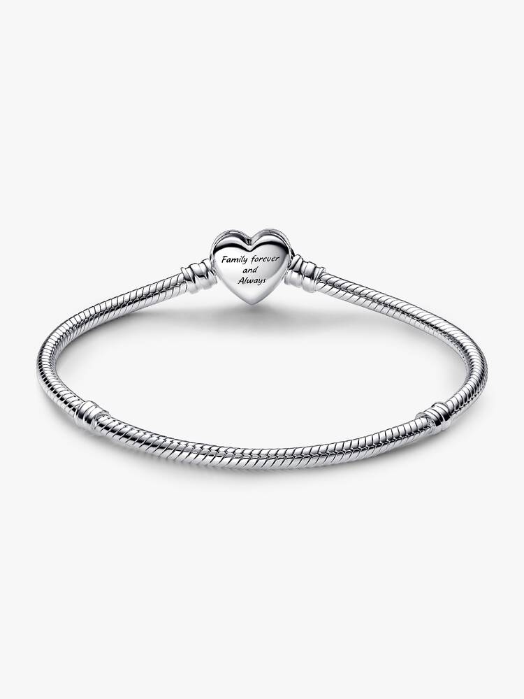 Pulsera cadena de serpiente con broche Corazón infinito