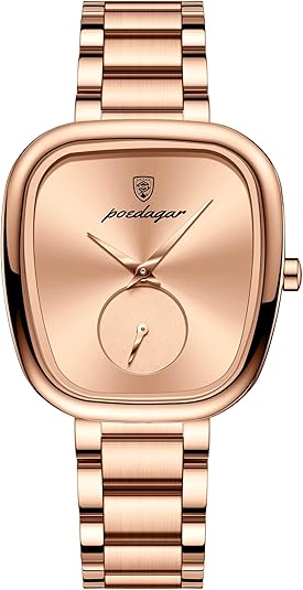 Reloj De Lujo Para Mujer Acero Inoxidable De Cuarzo, Resistente Al Agua