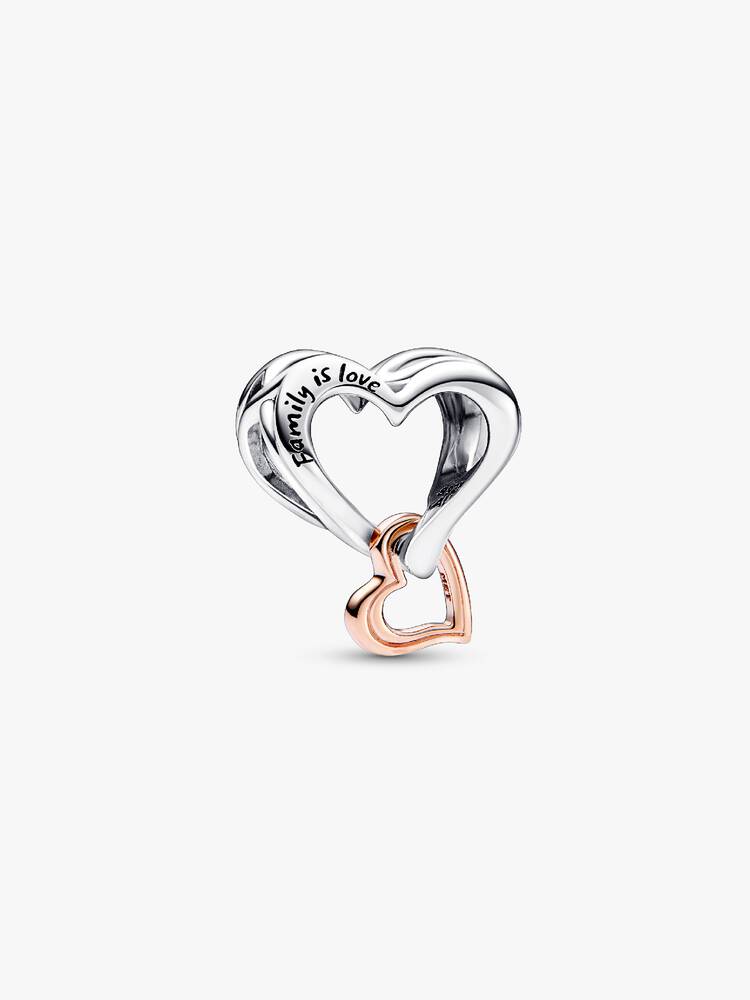 Charm de dos tonos Corazón con infinito