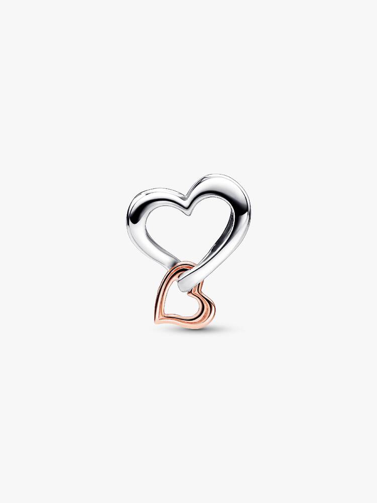 Charm de dos tonos Corazón con infinito