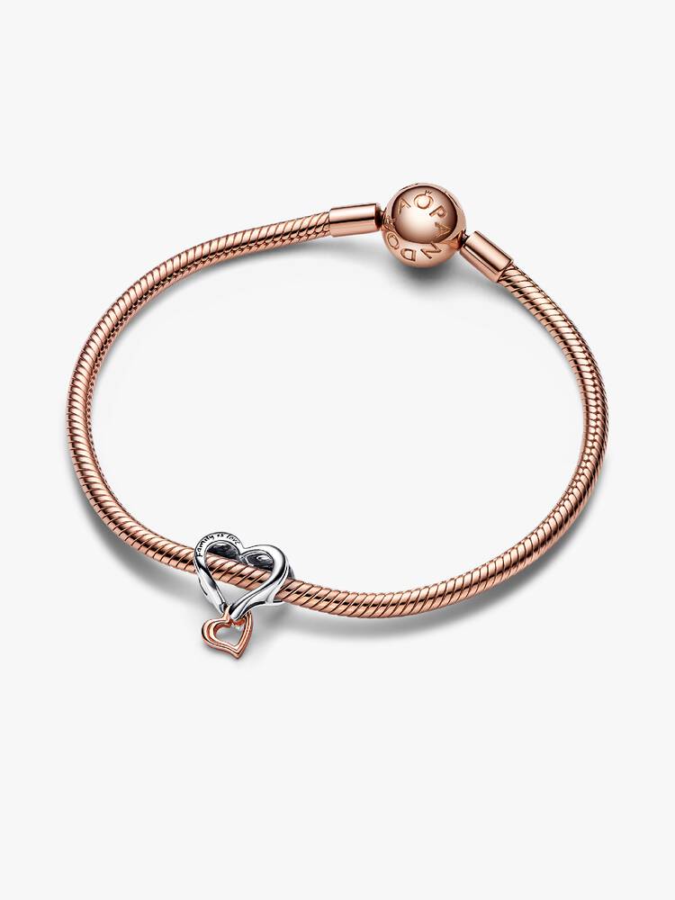 Charm de dos tonos Corazón con infinito